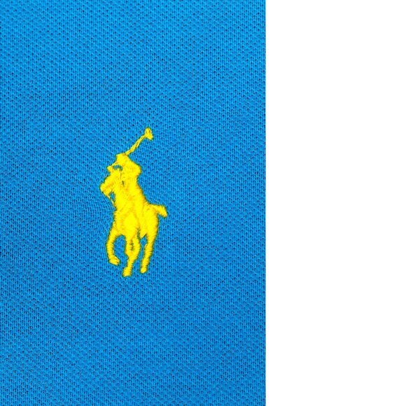 POLO RALPH LAUREN REGULAR FIT 100% COTTON SHIRT TURQUOISE & YELLOW X-LARGE, XL - Picture 1 of 4